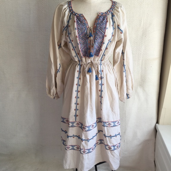 LoveShackFancy OS Fall Embroidered Cotton Dress - Picture 2 of 8